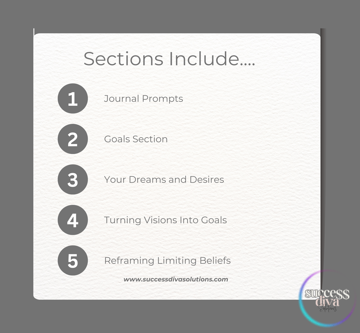2025 Printable Vision Board Workbook